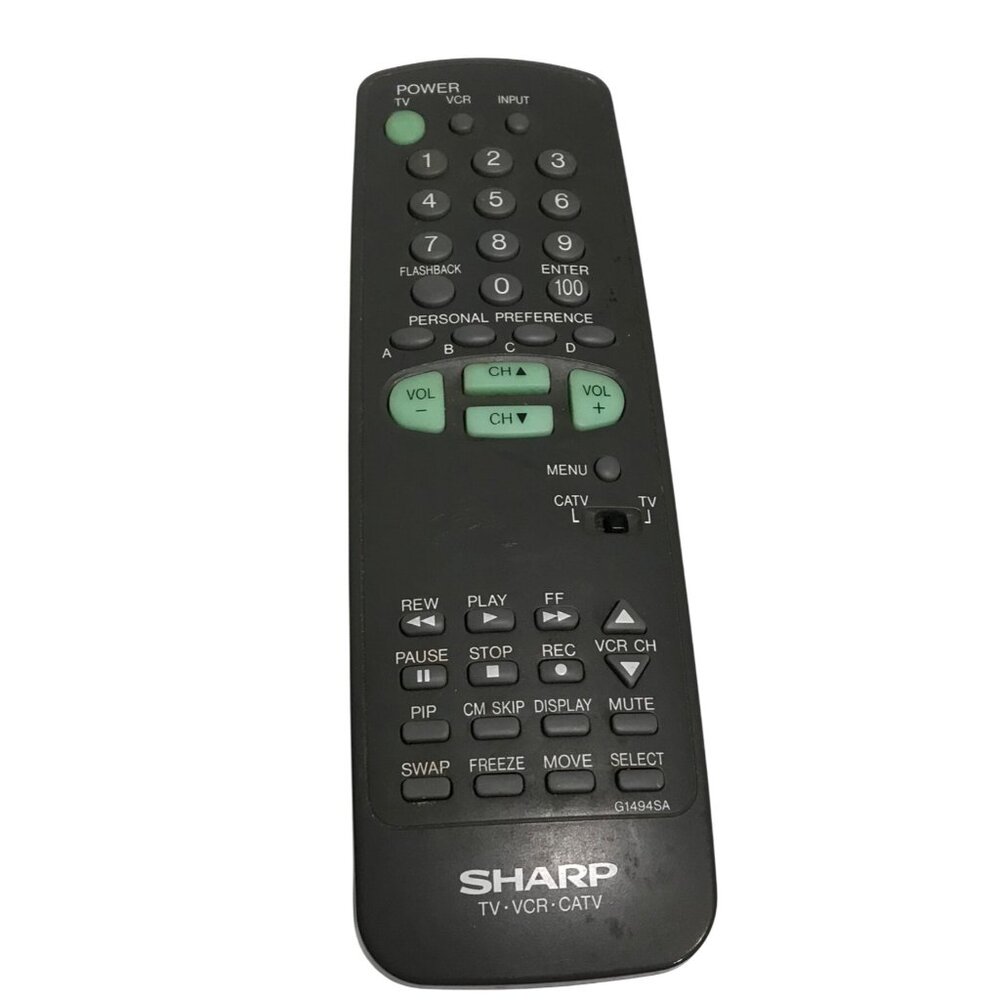 Sharp Remote Control G1494SA TV VCR CATV Malaysia Tested